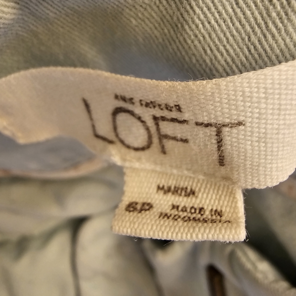 LOFT Cropped Ankle Pants in Mint Green (6P) - Picture 4 of 6